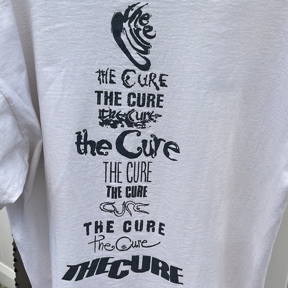 💥RARE Vintage 90’s The CURE White Ringer - Picture 6 of 16
